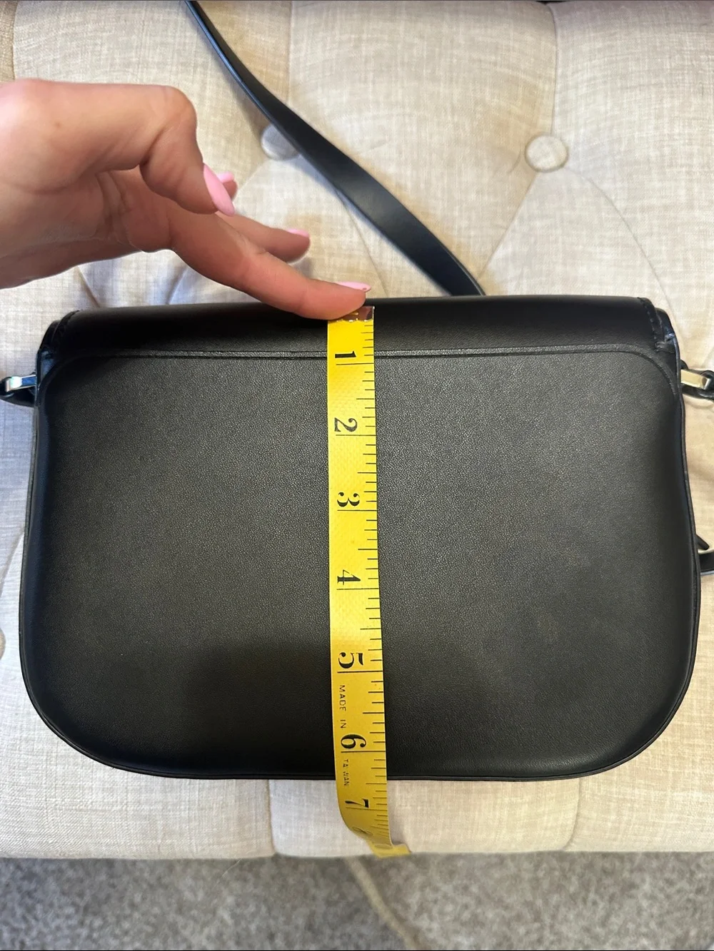 kate spade black leather crossbody saddle bag - Picture 5 of 12